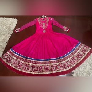 Hot pink indian/pakistani style dress/anarkali/frock